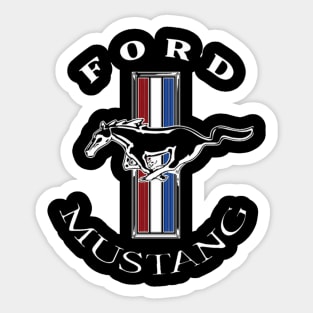 Ford Mustang Logo Colours Sticker